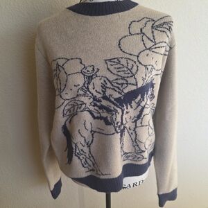 NWOT Rodeo Quincy Cowgirl And Roses Sweater